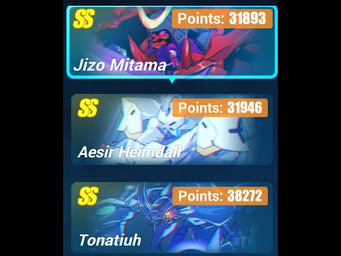 [Ex MA 102,111 pts (cap)] Tonatiuh (38272) | Heimdall (31946) | Jizo (31893)