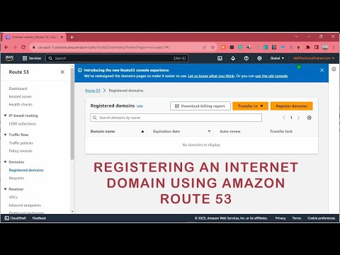 Amazon Route 53, registering an internet domain