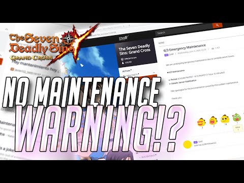 SERVER IS DOWN? NO MAINTENANCE WARNING ?! Questions/Answers | Seven Deadly Sins: Grand Cross