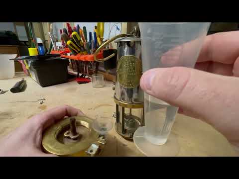 How to fill a Protector miners lamp with fuel.