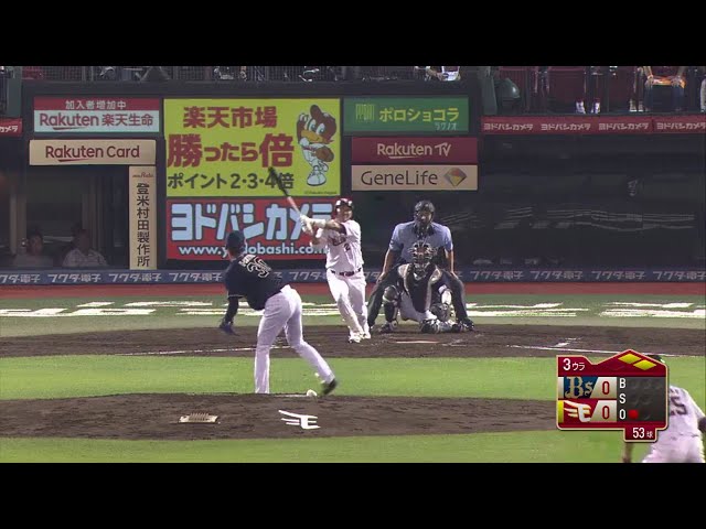 【3回裏】 初球を捉えた!! イーグルス・枡田の3ランHRで先制!! 2018/8/21 E-Bs