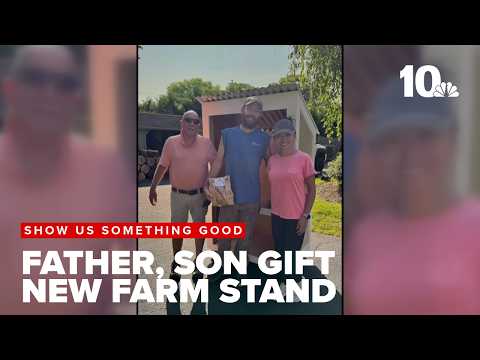 Father-son build new farm stand after woman's stand stolen on first day of business