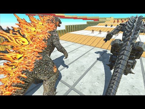 Godzilla 2021 and MechaGodzilla 2021 Death Climb - Animal Revolt Battle Simulator