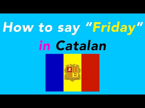 How to say “Friday” in Catalan