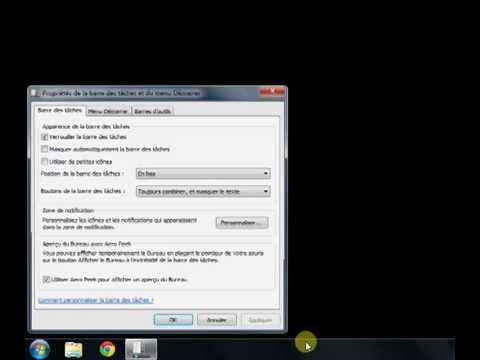 comment augmenter la taille des icones de la barre des taches
