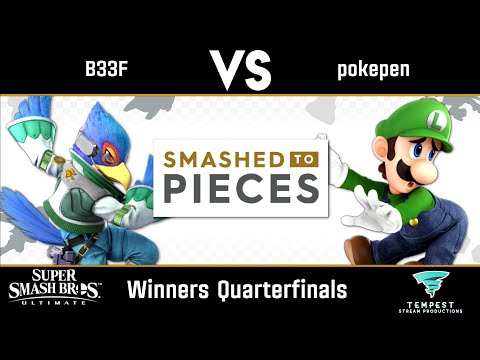 B33f (Falco) vs pokepen (Luigi) - Winners Quarterfinals - Smashed to Pieces #36