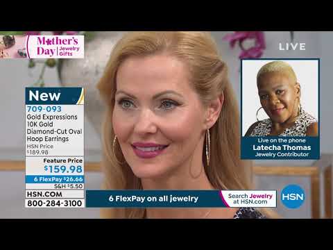 Gold Expressions 10K Gold DiamondCut Oval Hoop Earrings