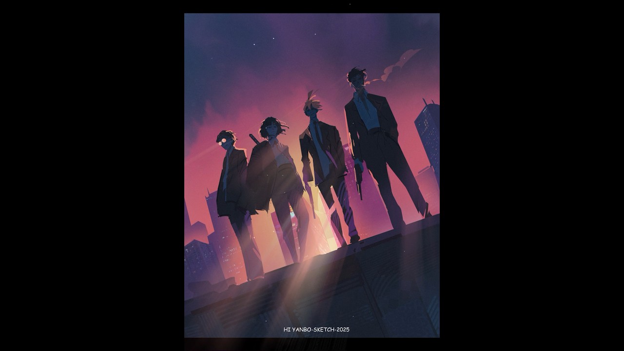 Creating a Badass Anime Squad Using ONLY Silhouettes | Art Process