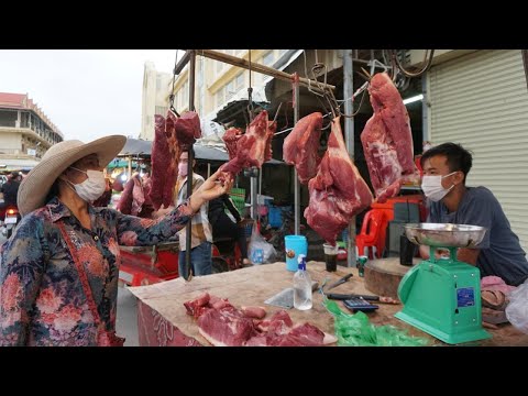 Evening Street Food at Phsa Chhouk Meas - Walking Around Chhouk Meas Market @Sen Sok