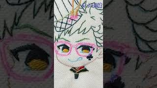 トレイ先輩を下心満載で刺繍しました #ツイステ