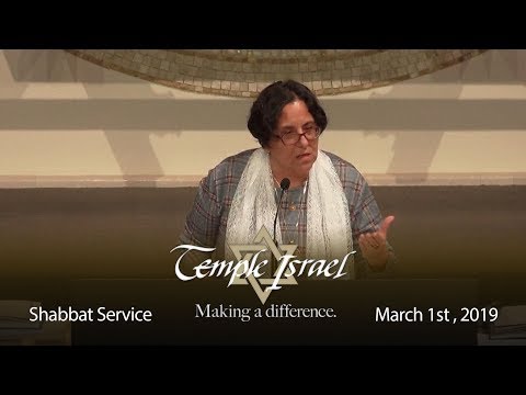 Temple Israel's March 1, 2019 Kabbalat Shabbat