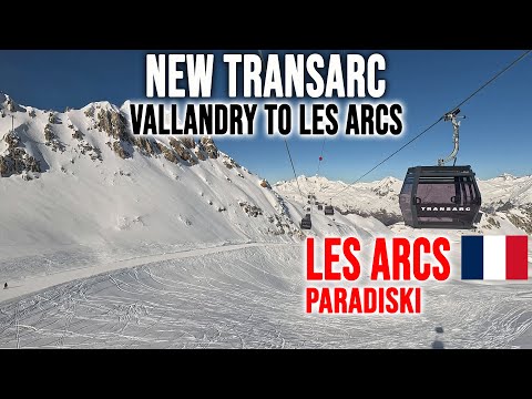 [4K] Skiing Vallandry to Les Arcs via New Transarc Gondola, Paradiski France, GoPro HERO13