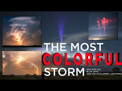 The Most Colorful Storm. Red Sprites, Blue Jets , and Multicolored Lightning