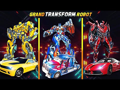 Grand Robot Car Transform 3D Game - Level 3
