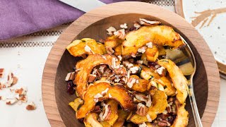 Maple Syrup Roasted Delicata Squash Slices Recipe - Eat Simple Food
