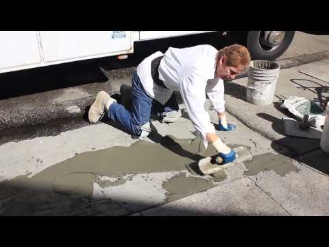 Resurface a concrete driveway. Video
