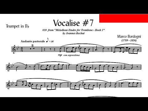 🎺🎺 [TRUMPET VOCALISE ETUDE] Marcos Bordogni Vocalise for Trumpet #07