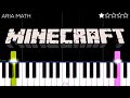 C418 Aria Math Minecraft EASY Piano Tutorial