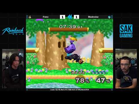 Runback 2018 Top 48 Losers Top 12 - Fanz (Dr. Mario) vs Bladewise (Peach)