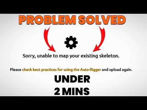 Mixamo Error "Sorry Unable to map your existing Skeleton"