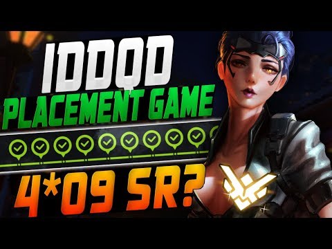 IDDQD WIDOW! FINAL PLACEMENT MATCH! 4*09 SR?! [ OVERWATCH SEASON 7 TOP 500 ]