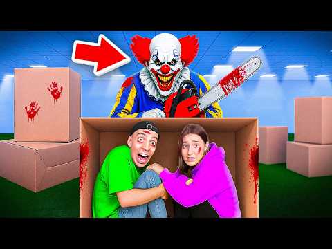 HORROR CLOWN verfolgt uns bei 10000€ Hide and Seek mit KARTONS! 🤡