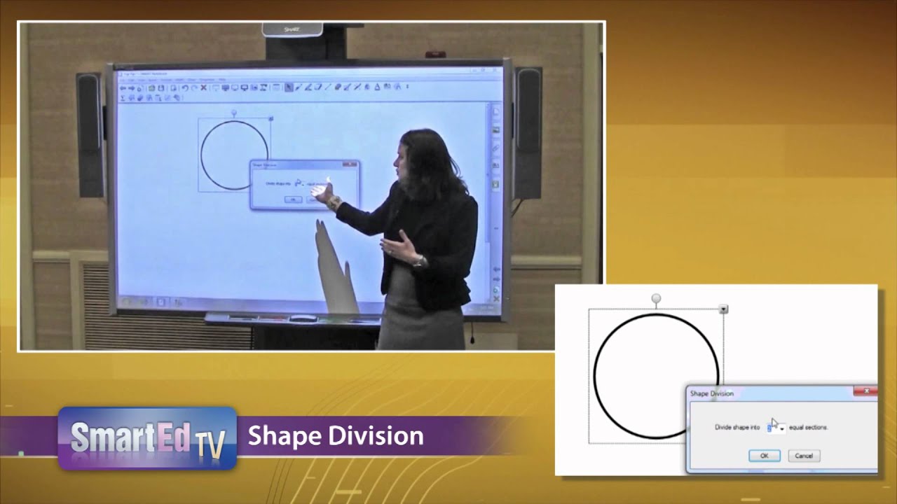 SMART Board Tutorial: Shape Division feature for SMART Notebook Math Tools