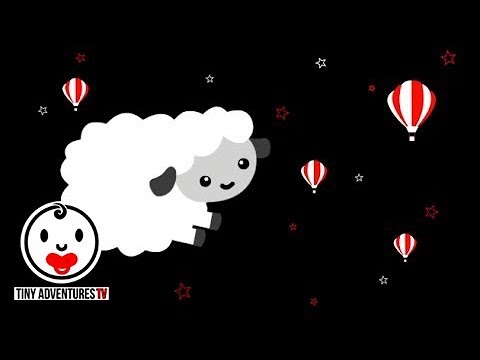 Baby Sensory - Black White Red Animation - Sleepy Time Sleepy Sheep (Put newborn to sleep)
