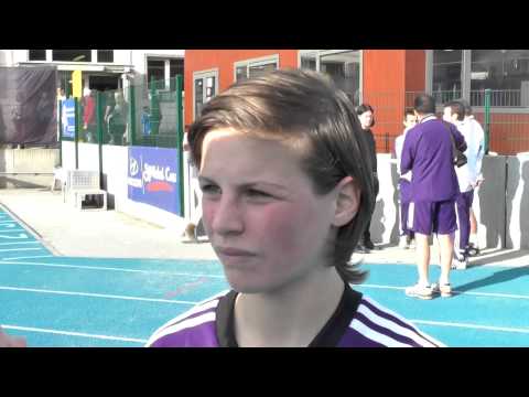 Megane Lerinckx après le match Woluwe - Anderlecht B le 28 09 2013