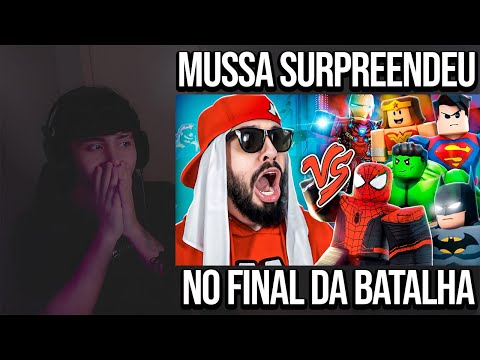 React 16 SUPER HERÓIS VS. MUSSA - BATALHA DE RIMA