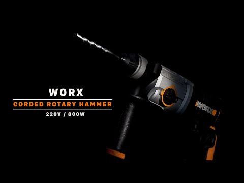 Worx WX339 Corded Rotary Hammer Drill 800W 5