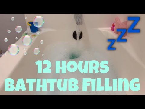 12 Hours Bathtub Filling Loop - Bubbles and Underwater view / Soothing Sleep Sounds