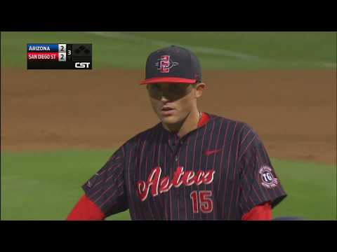 SDSU BASEBALL: AZTECS 3, ARIZONA 2 - 2/23/18