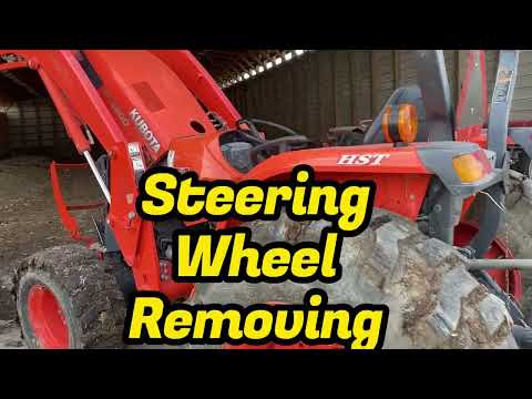 How to Remove Tractor Steering Wheel | Kubota Tractor Power Steering Wheel Problem
