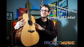 Video thumbnail for What Tonewood is best for me? Spruce vs Cedar - Furch - Project Music by Project Music