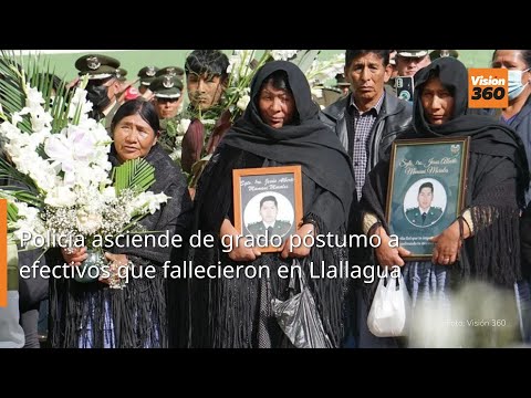 La Policía asciende de grado póstumo a dos efectivos que perdieron la vida en Llallagua