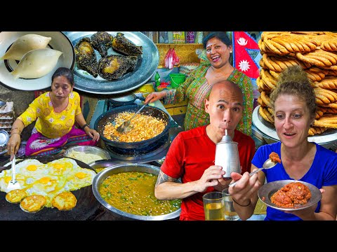 ULTIMATE Newari Food Tour in Kathmandu - DOCUMENTARY of 18 BEST Nepali Street Foods in Patan, Nepal