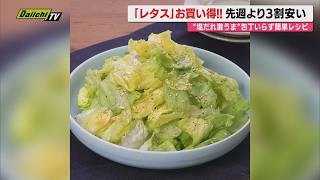 【献立予報】旬＆お得な食材と簡単レシピを紹介するコーナー！夕飯献立の参考に…今回は｢レタス｣(静岡)