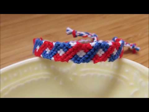 ジグザグ繋ぎのミサンガの編み方