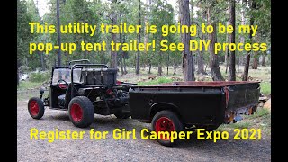 DIY Pop-Up Tent Trailer Using Truck Bed Utility Trailer