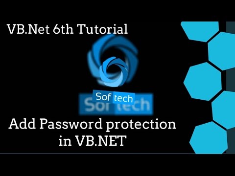Visual Basic Net Tutorial 6 Make Password Protected In Visual Basic
