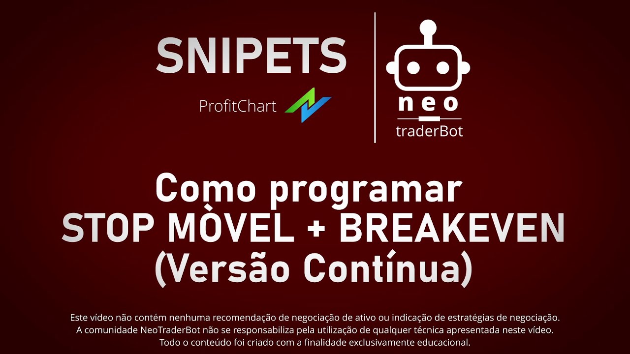 Como programar ordens STOPLOSS MÓVEL (Versão contínua) + BREAKEVEN [SNIPPET: PROGRAMANDO NO PROFIT]