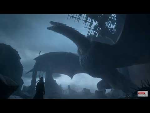 Drogon destroys the Iron Throne