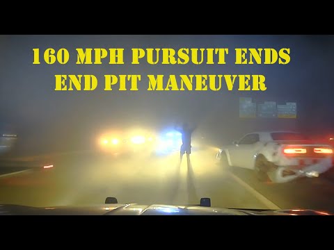 HIGH SPEED PURSUIT 160 MPH on Dodge Challenger - PIT / TVI Maneuver by Arkansas State Police #chase