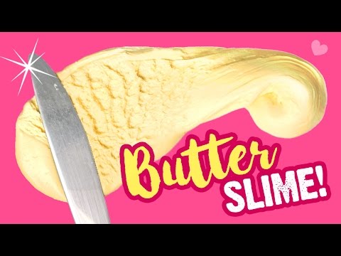 DIY BUTTER SLIME Without Clay!!! Easy Butter Slime Recipe (No Borax, No Clay, No Food Colouring) Video