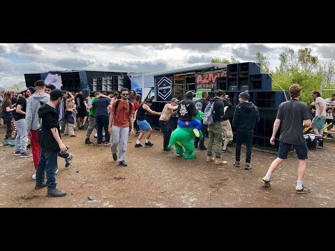 Teknival du 1er Mai 2018 à Marigny - petit tour des façades
