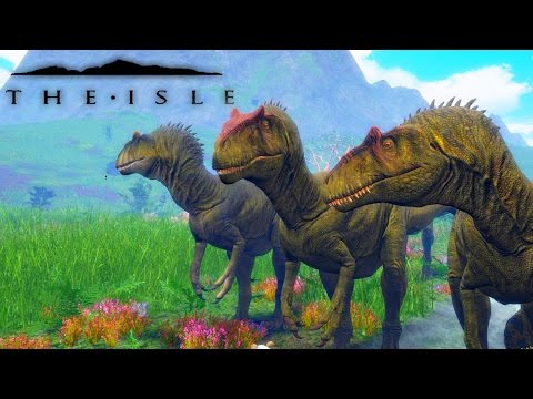 The Isle | MASSIVE AGGRESSIVE HERD STALKING | Allosaurus Pack Hunting ( Early Access Gameplay )