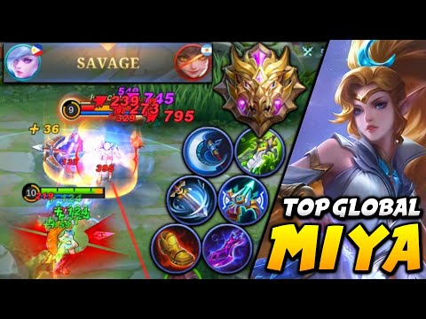 MIYA SAVAGE BUILD IN MYTHIC RANK!! | Top 1 Global Miya