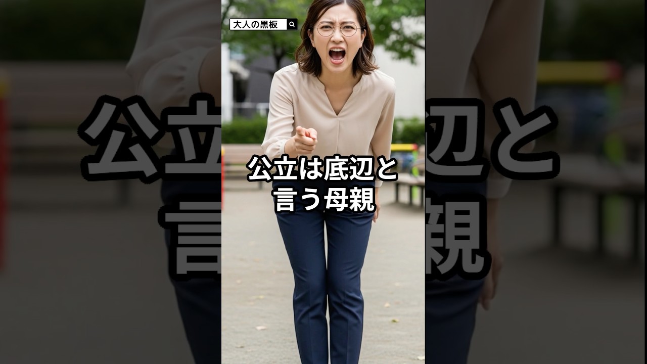 公立は底辺と言う母親