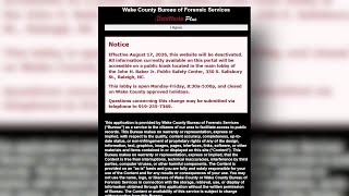 Wake County arrest and mugshot website to be deactivated